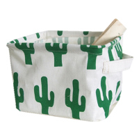 致源厨房浴室置物篮方形零食化妆品收纳筐棉麻布艺桌面收纳盒