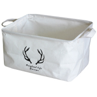 致源小清新棉麻布艺收纳盒内衣杂物零食书本整理箱储物盒玩具收纳