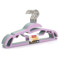 致源10个装干湿两用衣架无痕塑料男女衣架子衣撑宿色防滑晾衣架子家用