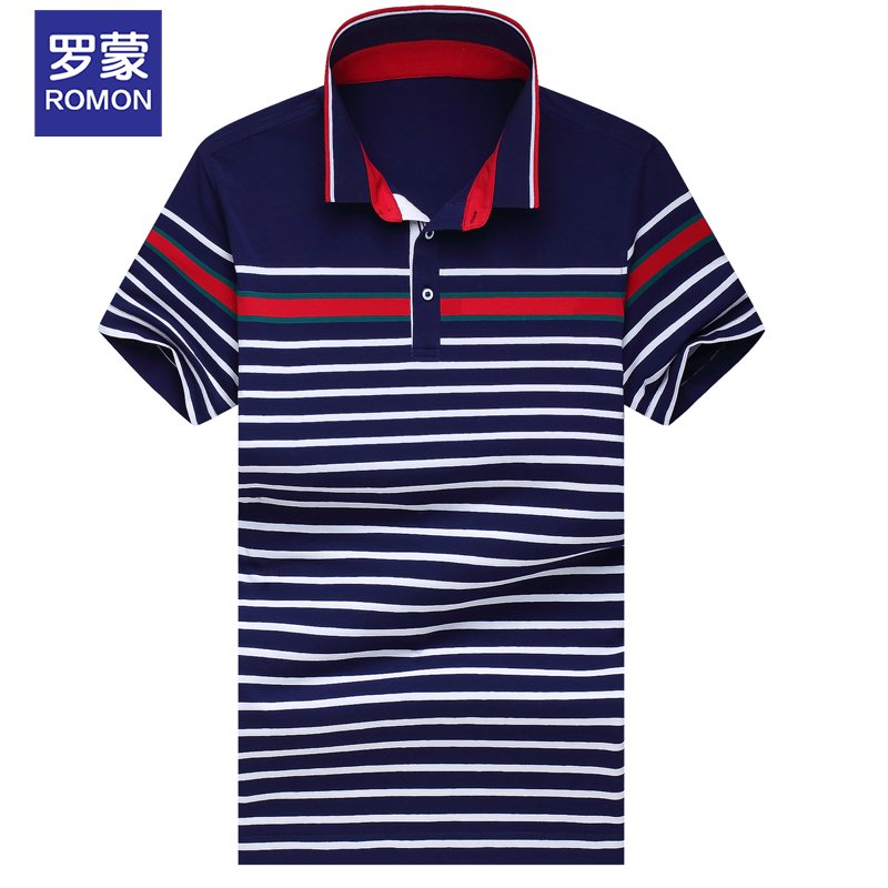 罗蒙（ROMON）POLO衫男常规款2018春季新款男士外套青年商务立领潮流T恤
