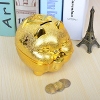 卡通小猪储蓄罐 塑料6寸大金猪存钱罐硬币收纳储钱罐钱袋