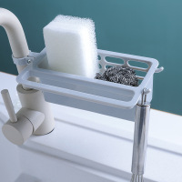 创意塑料水龙头置物架抹布水池沥水架家用厨房免打孔水收纳架.