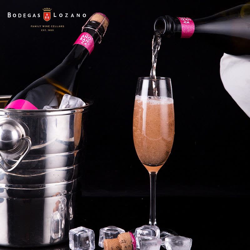 LOZANO洛萨诺酒庄西班牙原瓶进口罗曼桃红甜型气泡葡萄酒饮料起泡酒红酒六瓶750ml*6图片
