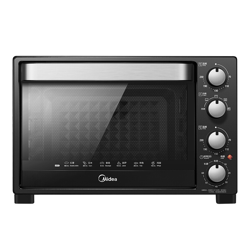 美的（Midea） 电烤箱 T3-321C黑色二代家用多功能 旋转烧烤32L