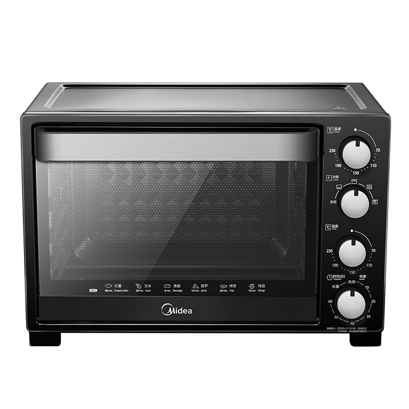 美的（Midea） 电烤箱 T3-321C黑色二代家用多功能 旋转烧烤32L