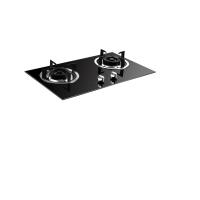 美的（Midea） 家用钢化玻璃嵌入式双灶台 JZT-MQ7211-G(2017款) 黑色 天然气
