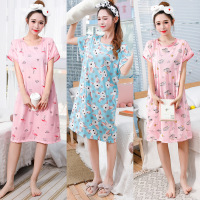 睡裙女士夏季短袖韩版连衣裙学生卡通家居服牛奶丝睡衣