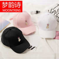 MOONRINS梦韵诗韩国ulzzang爱心手指棒球帽子春夏潮嘻哈弯檐鸭舌帽男女遮阳帽子