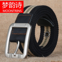 MOONRINS梦韵诗男士女士帆布腰带休闲商务 牛仔裤针扣皮带 户外青年学生韩版潮