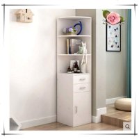角柜简约卧室储物柜墙角书柜书架小户型三角柜多功能收纳柜带抽屉