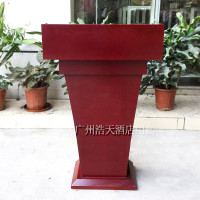 酒店 演讲台咨客台 木质红色会议迎宾台发言台接待台收银台带抽屉