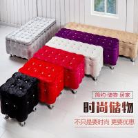 实木收纳凳储物凳店铺长方形换鞋沙发凳 布艺储物箱置物凳子鞋柜