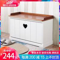 北欧美式口进穿鞋凳换鞋凳家用鞋凳式可坐式鞋柜收纳凳储物凳