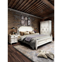 美式床儿童床男孩单人实木床1.2m1.5米韩式公主床女孩欧式双人床