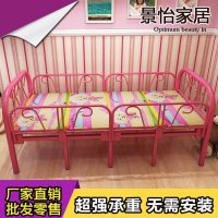 儿童床带护栏铁艺床加宽拼接单人床折叠男孩女孩公主床简易小孩床