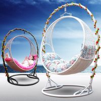 户外吊床藤编家用悬挂网红摇篮椅秋千单躺床阳台创意室内抖音