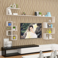 简约电视吊柜壁柜卧室壁挂墙上机顶盒架柜小户型客厅背景墙隔板