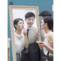 立体全身镜子落地镜女贴墙壁挂家用试衣镜简约服装店大穿衣镜