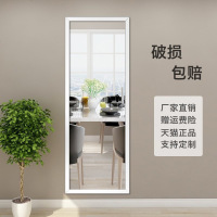 2019新款简约实木穿衣镜壁挂镜贴墙镜穿衣镜子全身镜挂墙带边框款