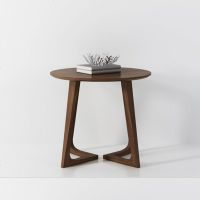 美式纯实木角几欧式沙发边几简约圆形小茶几创意北欧边桌个性家具