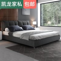 北欧布艺床小户型双人床可拆洗1.5米现代简约结婚布床主卧