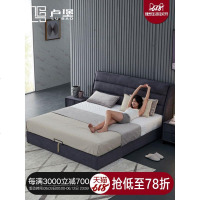 布艺床双人床2米2.2大床婚床主卧现代简约北欧可拆洗储物床软包床