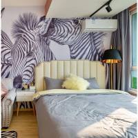 北欧软包床简约现代美式布艺床双人床主卧1.8米小户型储物网红床