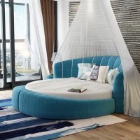 布床圆床情趣主题酒店大小户型侣可拆洗现代简约双人公主卧室婚床