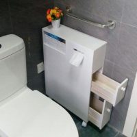 卫生间收纳柜厕所移动抽纸柜浴室储物柜缝隙窄柜落地马桶边柜防水