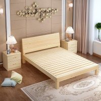 床1.5成人单人床1.2米宽韩式布艺床一米二简易实木双人1米5床1.8