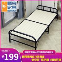 曙亮简易折叠床1.2米实木单人床家用午休午睡床办公室双人硬板床
