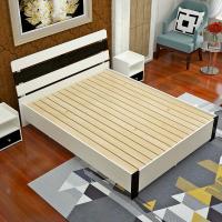 简约现代白色双人床1.8米经济单人床1.5米出租简易床北欧床实木床