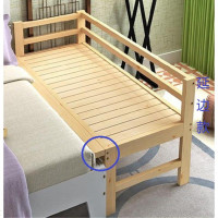定做实木儿童床带护栏加宽床单人床拼床边床松木床架拼接床加宽床
