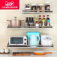 304不锈钢厨房置物架 壁挂收纳架调味架层架厨房用品角架微波炉架