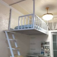 欧式铁艺吊床成年吊床多功能学生床现代简约楼阁公寓高架床挂壁床