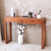 新中式玄关桌实木玄关台长边桌条几条案现代简约进玄关柜带抽屉