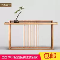 条案供桌新中式实木老榆木靠墙仿古玄关柜现代禅意免漆条几神佛台