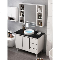 北欧浴室柜组合落地式洗脸盆洗手盆洗漱台卫生间面盆现代简约套装