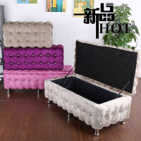 换鞋椅子凳子时尚卧室创意柜子沙发凳置物凳储藏式床尾试衣服纯色