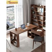 转角书桌书架组合家用书房家具写字台现代简约北欧小户型办公桌