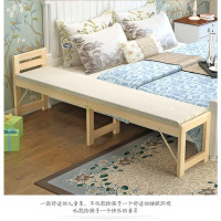 定制实木折叠拼接床加宽床加长实木床松木床儿童单人床折叠午休床