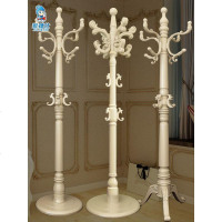 简约现代衣帽架落地卧室实木挂衣架单杆欧式客厅家用放衣服的架子