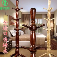 全实木衣帽架落地卧室挂衣架家用简约欧式客厅大衣架组装衣服架子