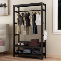 卧室衣帽架简易家用衣架衣帽间落地组合钢架衣柜简约角落衣服架