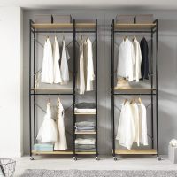 开放式衣架简易衣柜架落地卧室挂衣服衣帽架衣架子简约钢架挂衣架