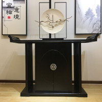 新中式玄关台实木供桌禅意古典条案简约现代案台客厅中堂家具定制