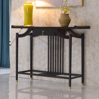 新中式玄关台条案客厅端景台厅禅意实木现代供桌条几玄关桌摆台