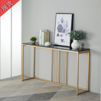 北欧简约玄关桌大理石玄关台靠墙长窄桌厅展示架端景台铁艺条案