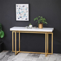 北欧简约玄关桌大理石玄关桌靠墙长窄桌厅展示架端景台铁艺条案