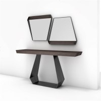 实木玄关台墙边桌简约现代玄关桌北欧原木窄桌条案大理石端景台